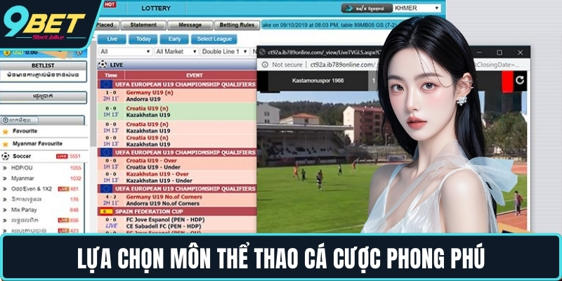 Lựa chọn môn thể thao cá cược phong phú Lựa chọn môn thể thao cá cược phong phú